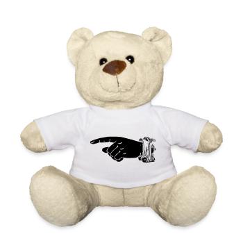 Hand - Fingerzeig - Teddy - Weiß - Vorne