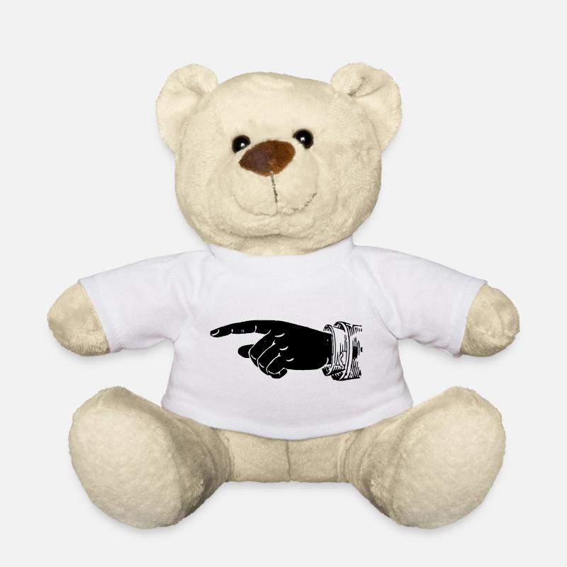 Main - Doigt pointé - Nounours - blanc