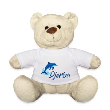 Holidays in Djerba with dolphin design - Teddy Bear - white - Front
