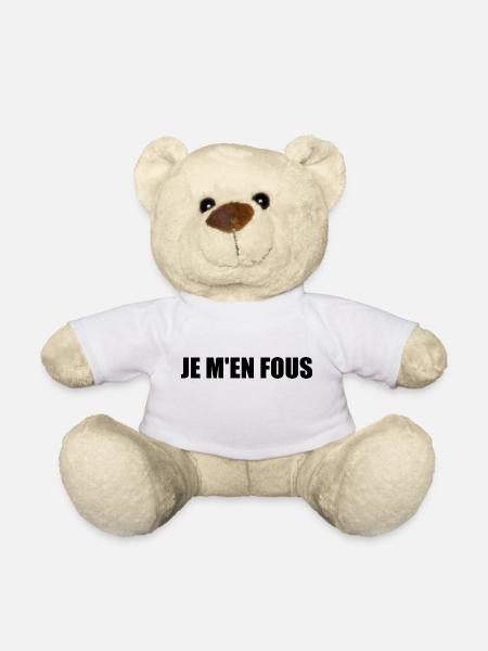 je m'en fous - Nounours - blanc
