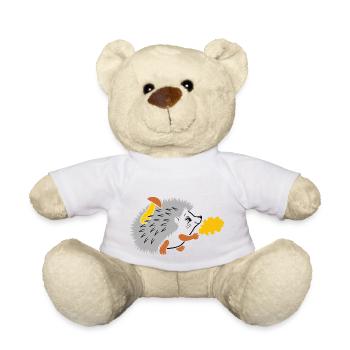 Hedgehog on a walk - Teddy Bear - white - Front
