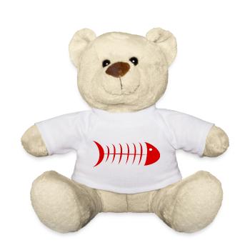 FISH. APRIL FOOL. HOLIDAY. SUMMER. HUMOR - Teddy Bear - white - Front
