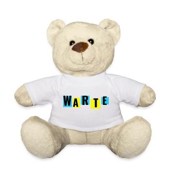 Wait, tell others to wait... - Teddy Bear - white - Front