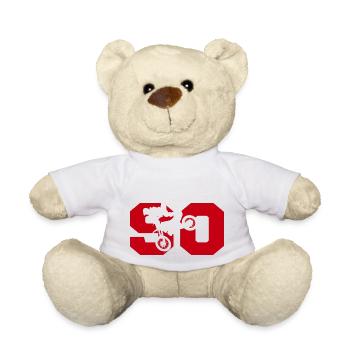 Moto 90 motard - Teddy Bear - white - Front