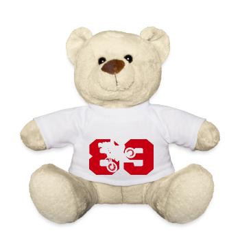 Moto 89 motard - Nounours - blanc - Devant