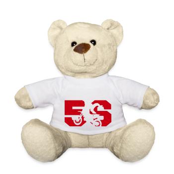 Moto 56 biker - Teddy Bear - white - Front