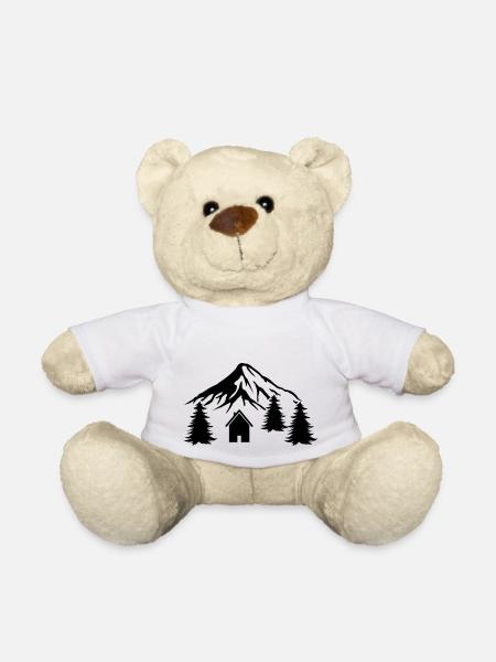 hütte berge - Teddy - Weiß