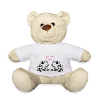 grenouille bande dessinée amour - Nounours - blanc - Devant