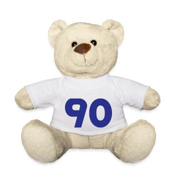 90. 90 YEARS. 90th ANNIVERSARY. 90 YEARS ANNIVERSARY. - Teddy Bear - white - Front