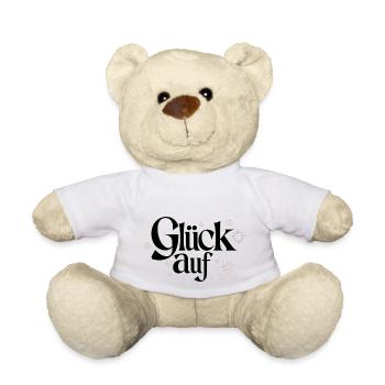 Glück Auf Erzgebirge - Schlägel und Eisen - Teddy - Weiß - Vorne