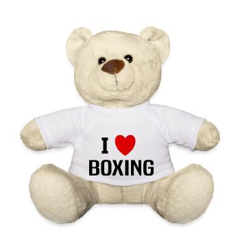 Ich liebe Boxen - Teddy - Weiß - Vorne