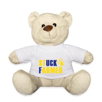 STUCK FARMER YELLOW BLUE - Teddy Bear - white - Front