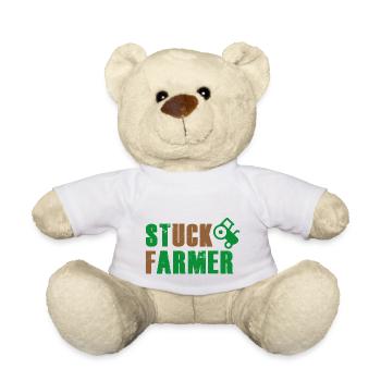STUCK FARMER GREEN BROWN - Teddy Bear - white - Front