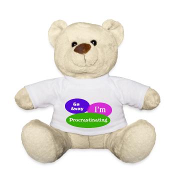 Go Away Im Procrastinating - Teddy - Weiß - Vorne