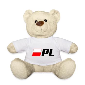 Polnische Flagge Patriotische PL - Teddy - Weiß - Vorne