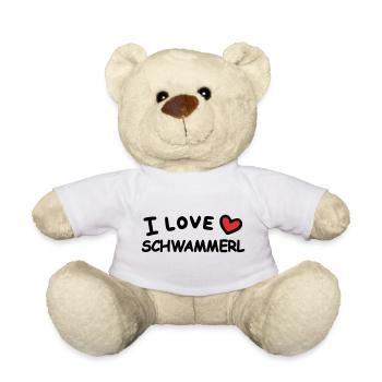 I Love Mushrooms - Teddy Bear - white - Front