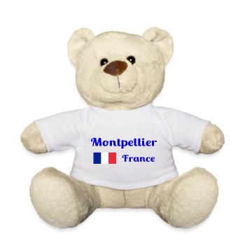 Montpellier, France- Imprimés élégants - Nounours - blanc - Devant