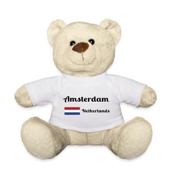 Amsterdam, Pays-Bas - Imprimés élégants - Nounours - blanc - Devant