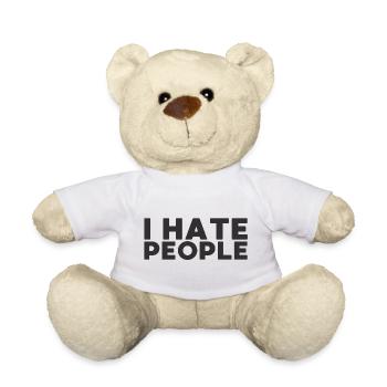 Ich hasse Menschen - Teddy - Weiß - Vorne