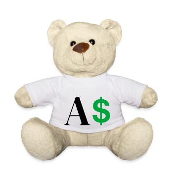 Lettre a dollar - Nounours - blanc - Devant