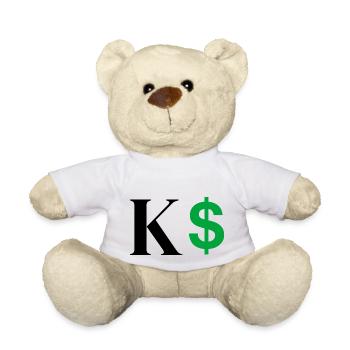 Buchstabe k Dollar - Teddy - Weiß - Vorne