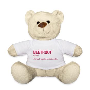 BEETROOT Rote Bete - Teddy Bear - white - Front