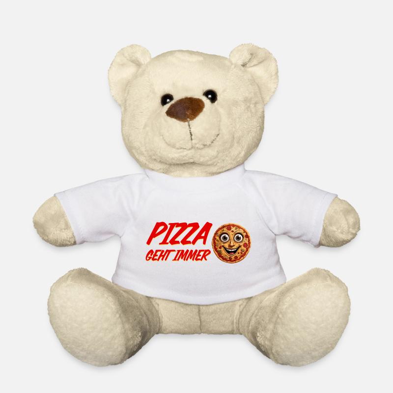 Pizza, Ich Liebe Pizza - Teddy - Weiß