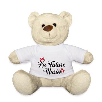 La future mariée noeud - Nounours - blanc - Devant