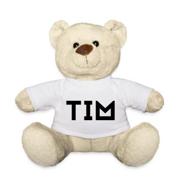 Prénom Tim - Nounours - blanc - Devant