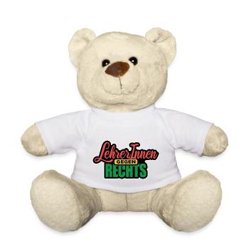 LehrerInnen gegen rechts Gegen Rechts, gegen Hetze - Teddy - Weiß - Vorne