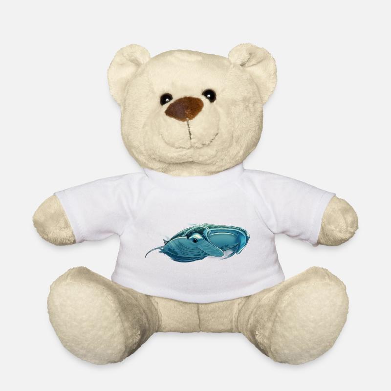 Majestätischer Mantarochen II : Anmut unter Wasser - Teddy - Weiß