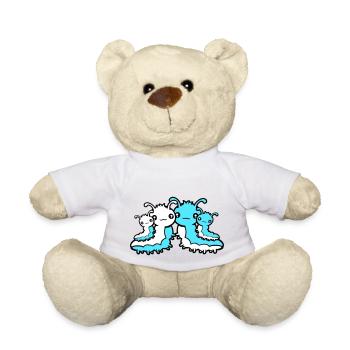 Chenille Famille Parents Maman Papa Enfants Frères et sœurs - Nounours - blanc - Devant