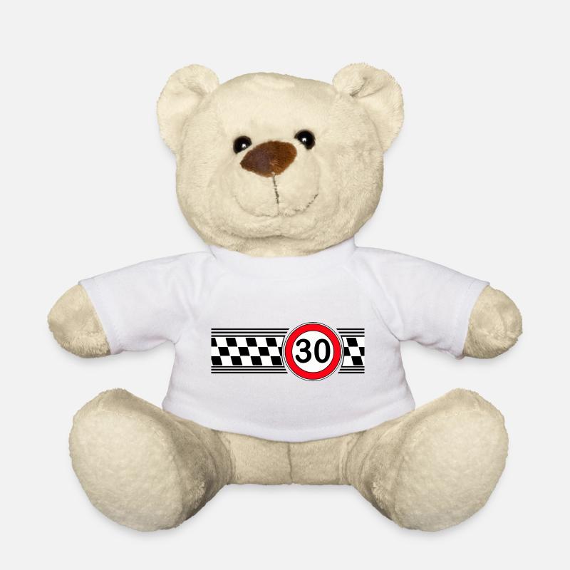 Racing Flag 30th Anniversary - Teddy Bear - white