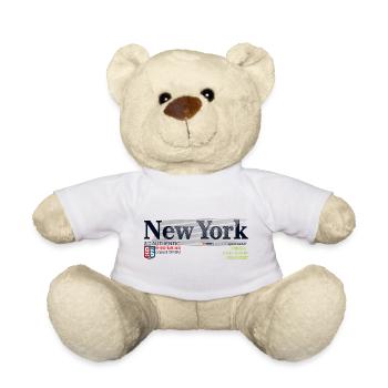 City Skyline in Blue Tones - Teddy Bear - white - Front
