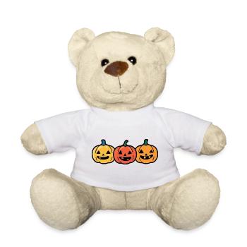 Pumpkin Halloween Comic - Teddy Bear - white - Front