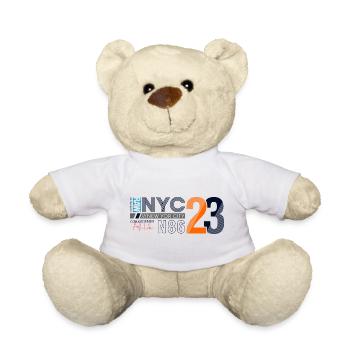 Art de rue urbain à New York - Nounours - blanc - Devant