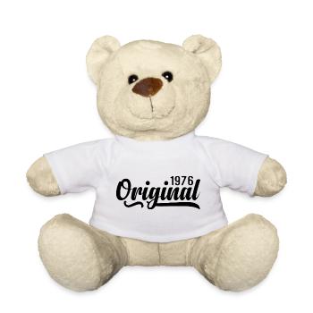 1976 birthday 49 years old, retro 1976 - Teddy Bear - white - Front