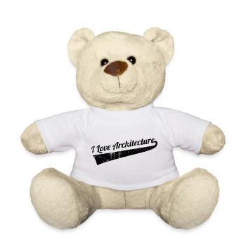 I love architecture - Teddy Bear - white - Front