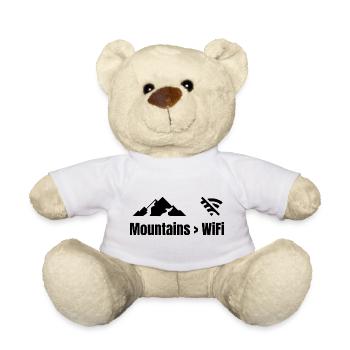 Mountains > WiFi – Abenteuer Shirt - Teddy - Weiß - Vorne