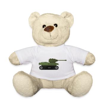 Military tank - Teddy Bear - white - Front