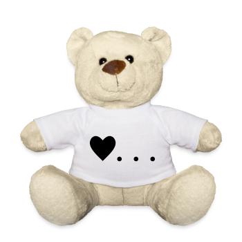 Liebe ist ... Herz - Teddy - Weiß - Vorne