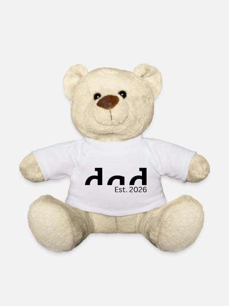 Dad Est. 2026 - Geschenk für werdende Väter - Teddy - Weiß