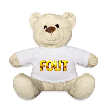 Golden Error Typography - Teddy Bear - white - Front