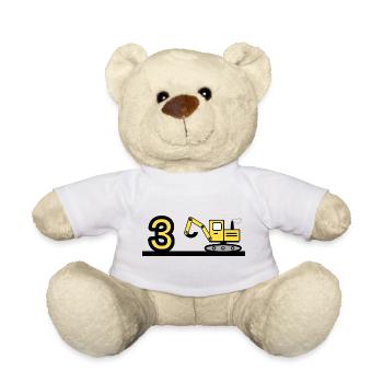 Excavator - Teddy Bear - white - Front