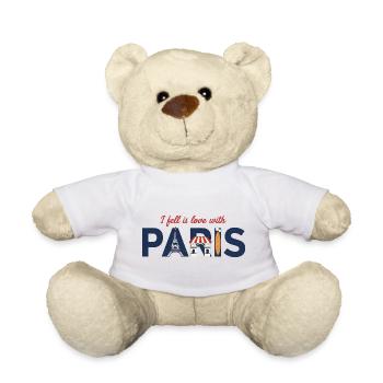 Paris Liebe – Eiffelturm & Baguette Design - Teddy - Weiß - Vorne
