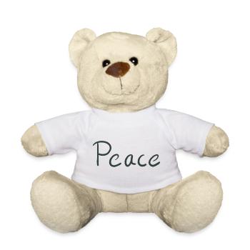 Lettres Peace Hand Vert - Nounours - blanc - Devant