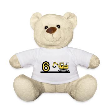 Excavatrice - Nounours - blanc - Devant