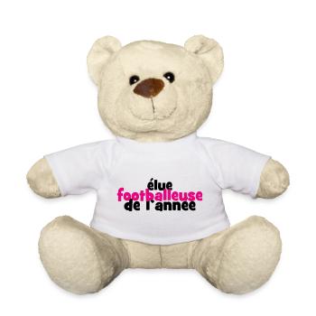 Footballeuse de l'Année : La Reine des Terrains - Nounours - blanc - Devant