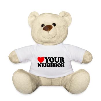 Nächstenliebe – Christlicher Glaube – Jesus - Teddy - Weiß - Vorne