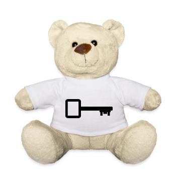 House key - Teddy Bear - white - Front